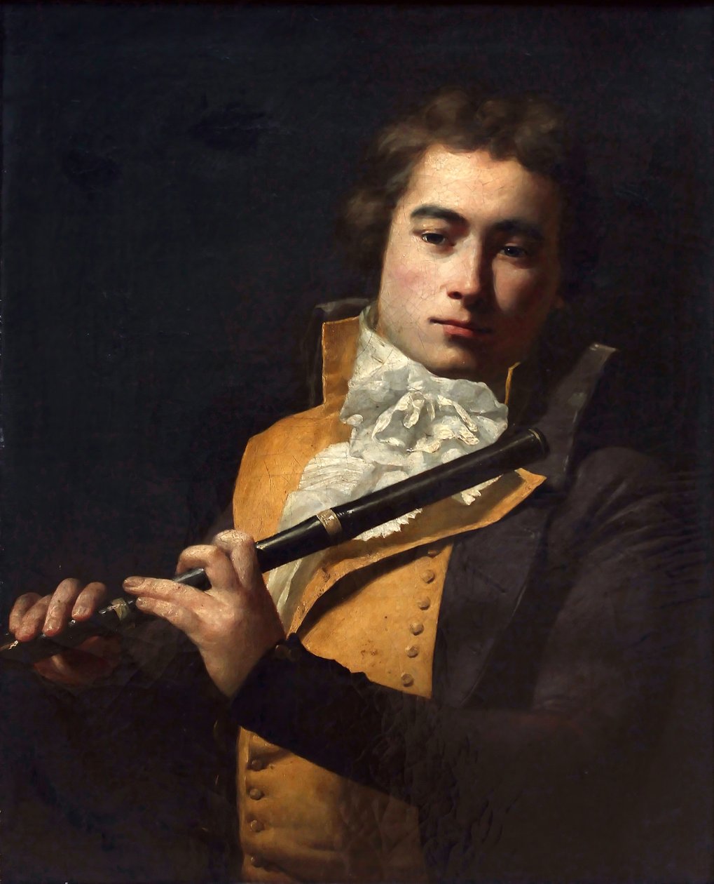 Portrett av komponisten og fløytisten François Devienne 1759-1803, ca 1792. av Jacques Louis David