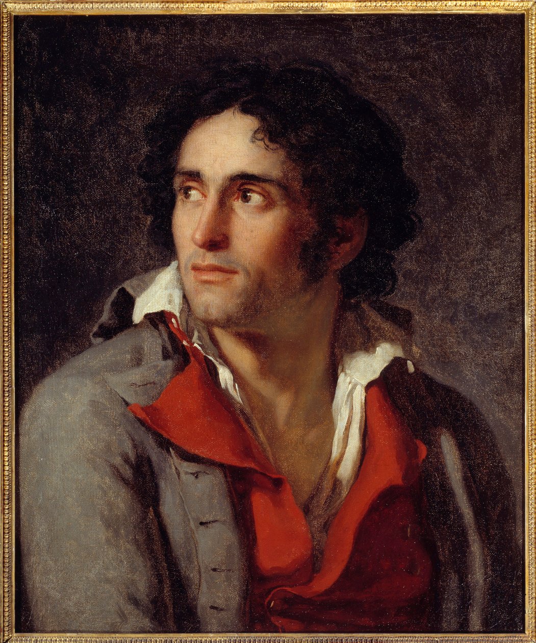 Antatt portrett av geolieren til maleren Jacques Louis David ble værende i fengsel etter Robespierres fall i 1794. Maleri tilskrevet Jacques Louis David (1748-1825) 1795 ca. Sol. 0,54x0,46 m Rouen, musee des Beaux Arts av Jacques Louis David