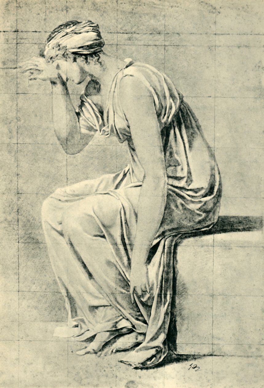 Sittende kvinne, sent på 1700-tallet - begynnelsen av 1800-tallet, 1943. av Jacques Louis David