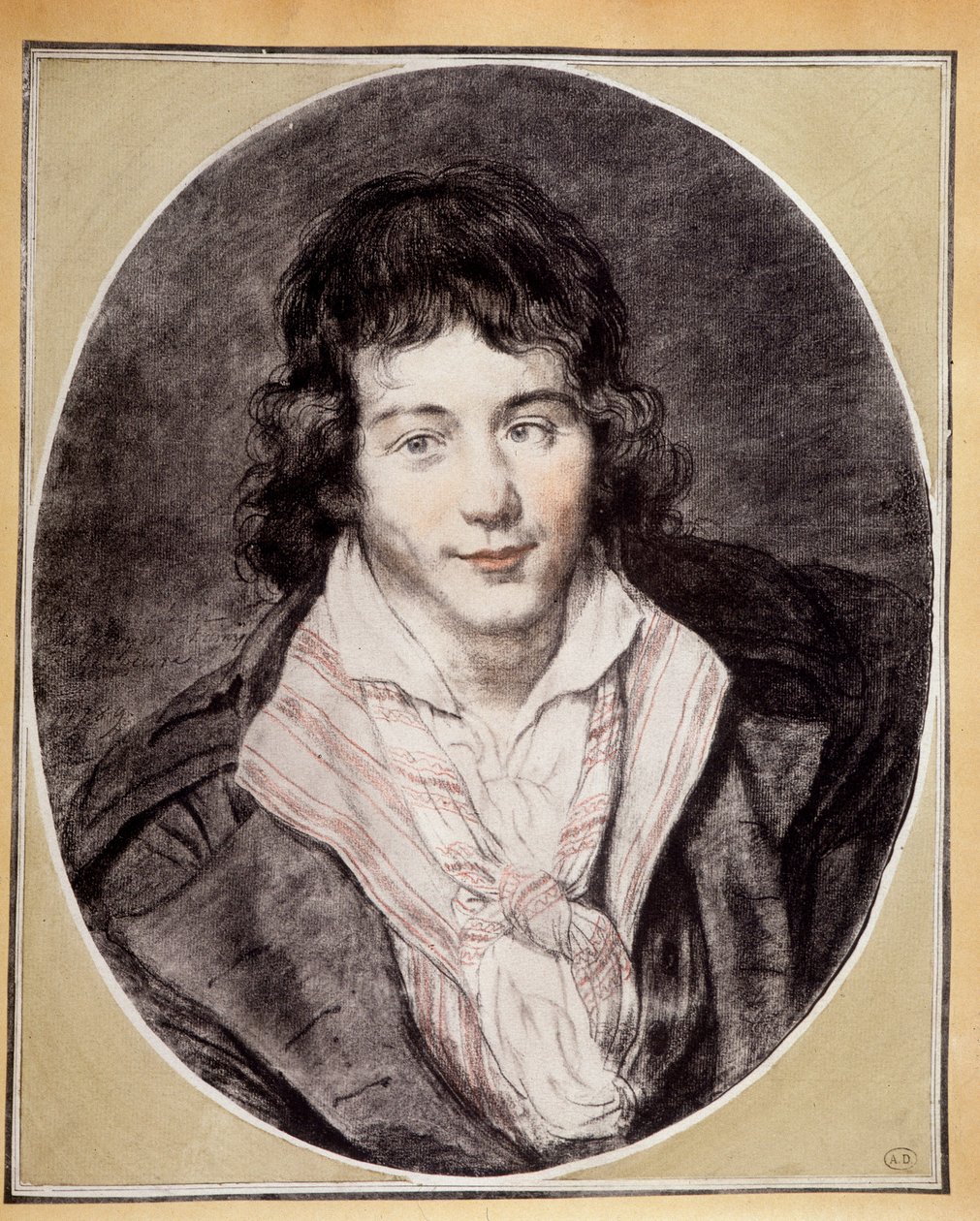 Selvportrett, av Jacques-Louis David av Jacques Louis David