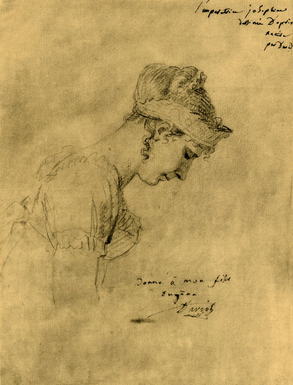 Skisse av Josephine ved Napoleons kroning, 2. desember 1804, 1921. av Jacques Louis David