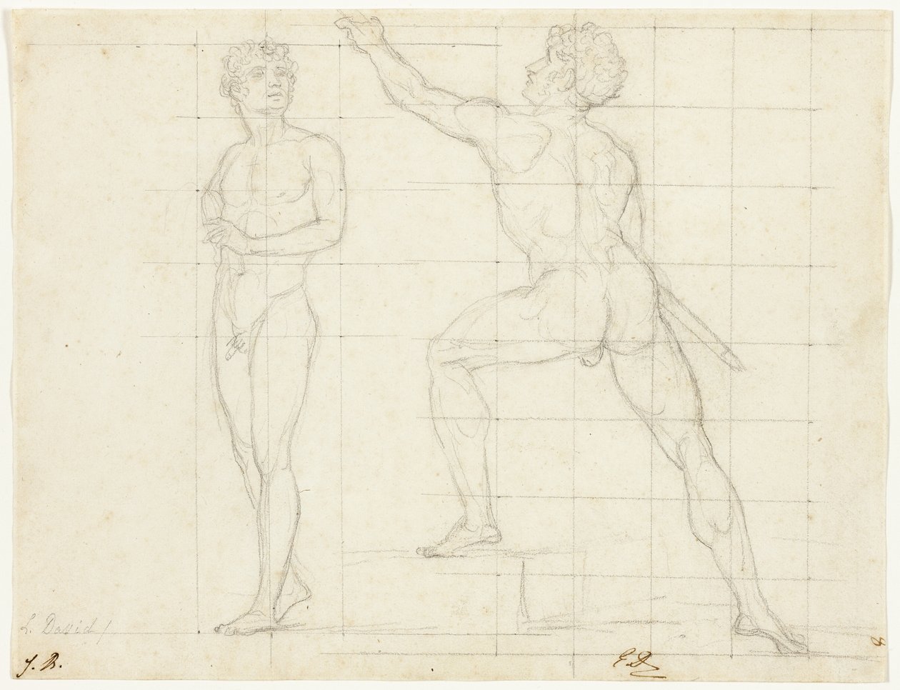 Studie for "The Distribution of the Eagles" av Jacques Louis David