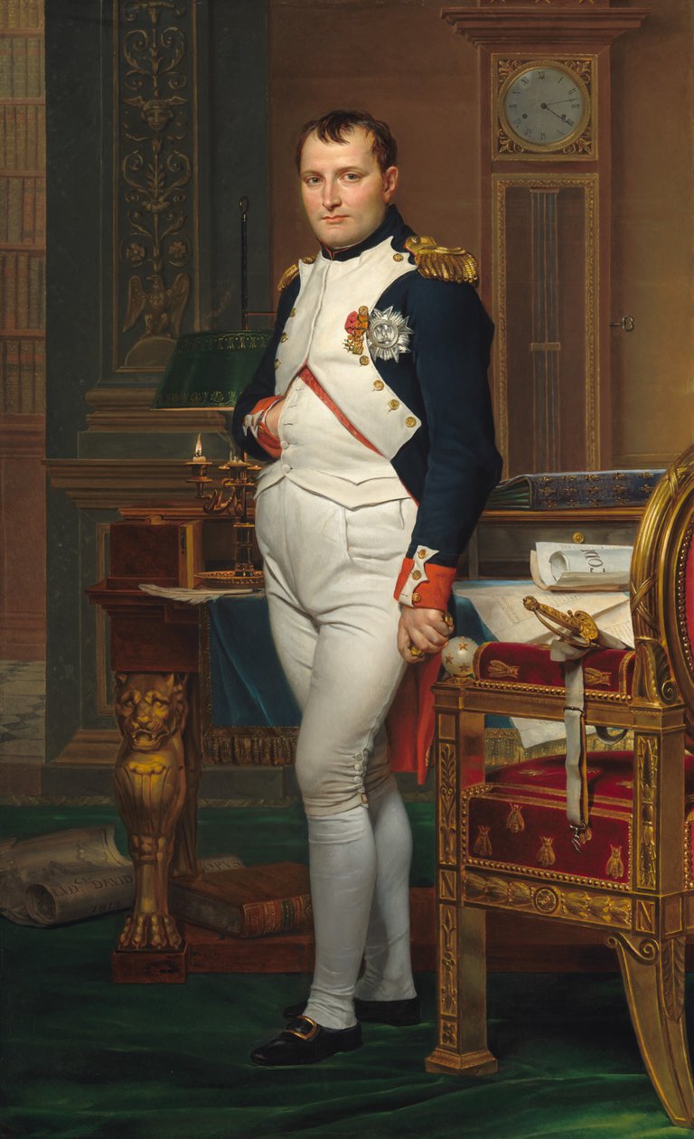 Keiser Napoleon i hans studie ved Tuileriene, 1812 av Jacques Louis David