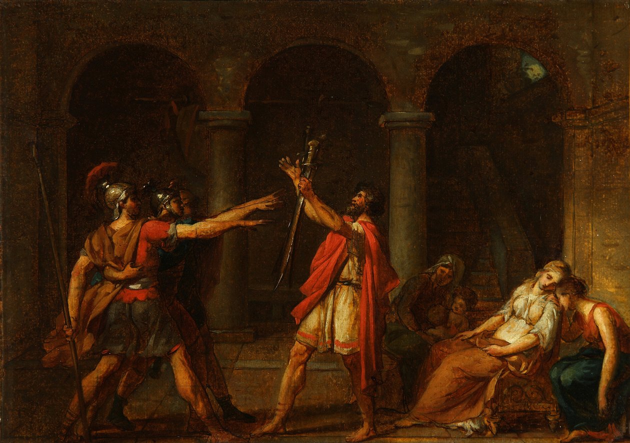 The Oath of the Horatii Study, 1784 av Jacques Louis David