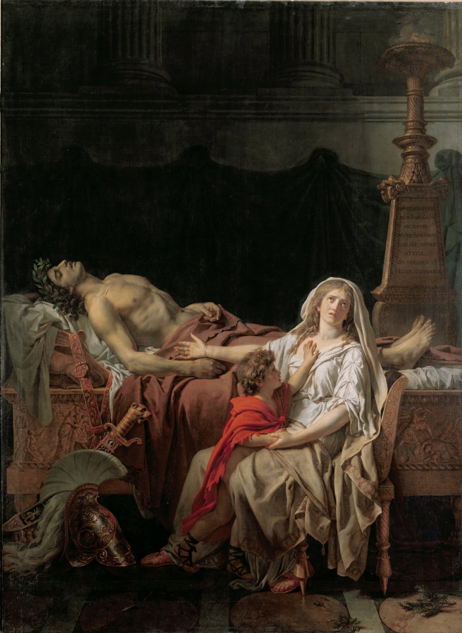 The Pain of Andromache, 1783 av Jacques Louis David