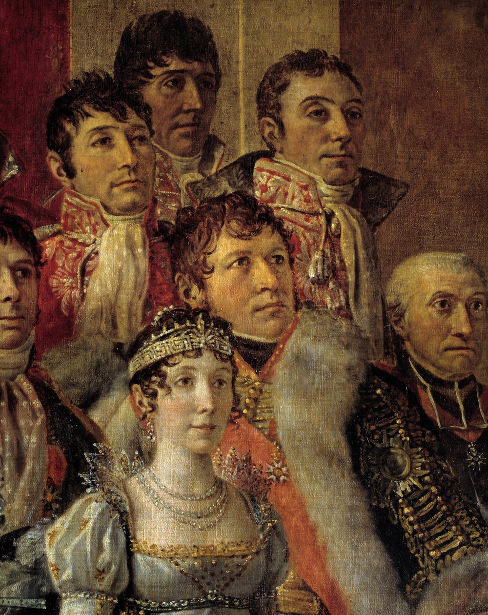 Napoleons rite. Detalj som skildrer Marie-Julie Clary (kona til Joseph Bonaparte av Jacques Louis David