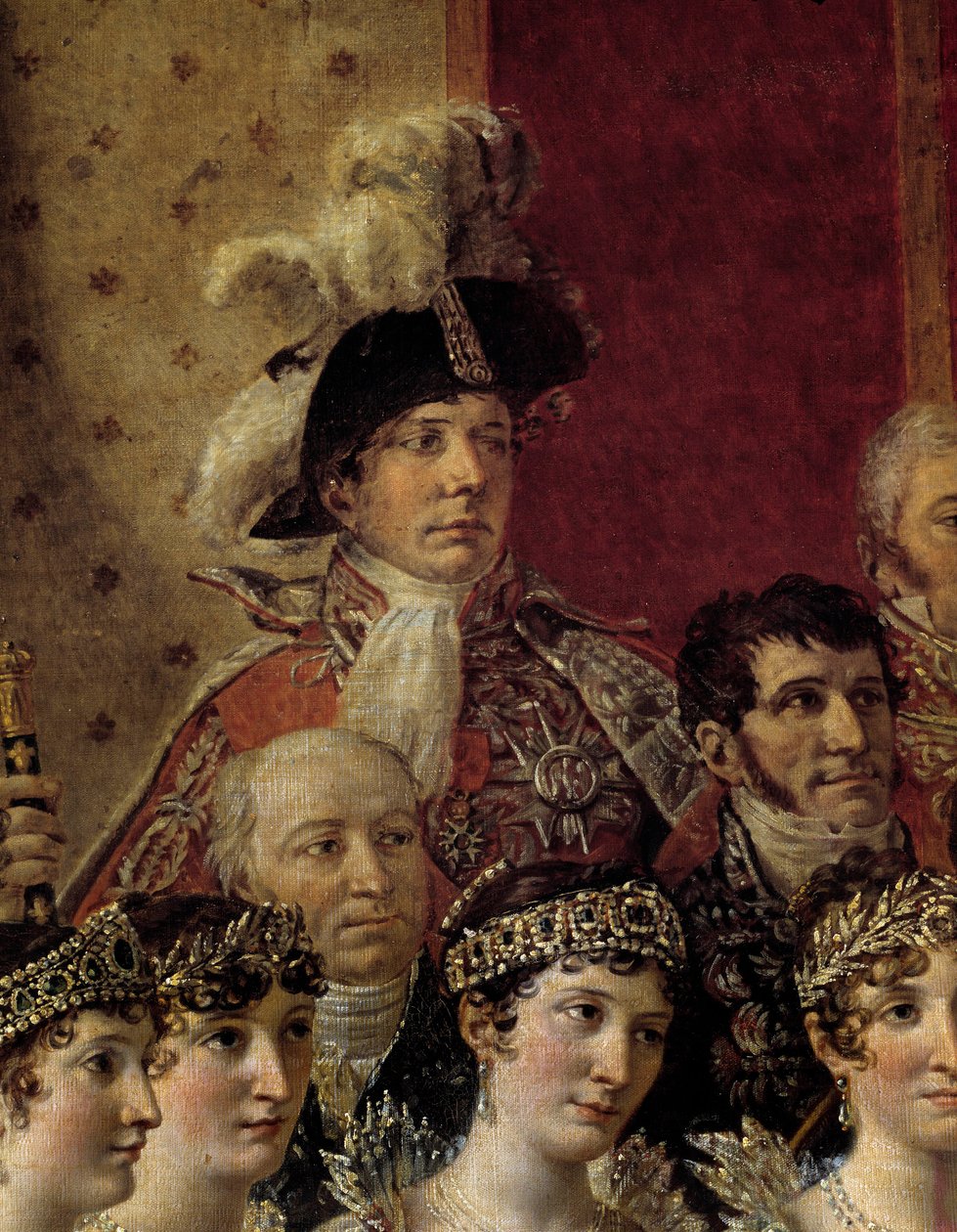 Napoleons rite. Detalj som skildrer Pauline Bonaparte (prinsesse Borghese av Jacques Louis David