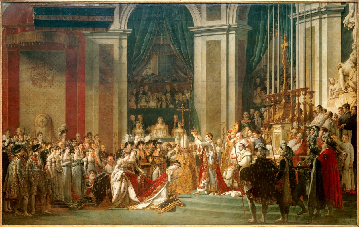 Innvielsen av keiser Napoleon I og kroningen av keiserinne Josephine av Jacques Louis David