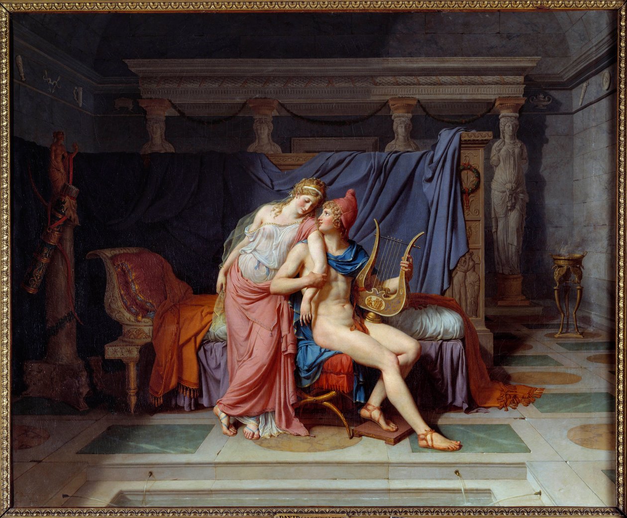 Kjærligheten til Paris og Helene. Maleri av Jacques Louis David (1748-1825) av Jacques Louis David