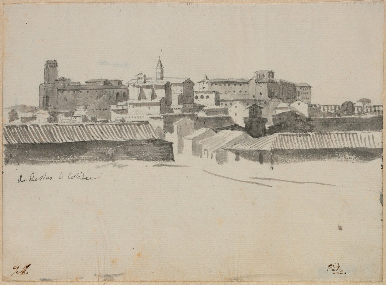 Utsikt fra Colosseum, Roma av Jacques Louis David