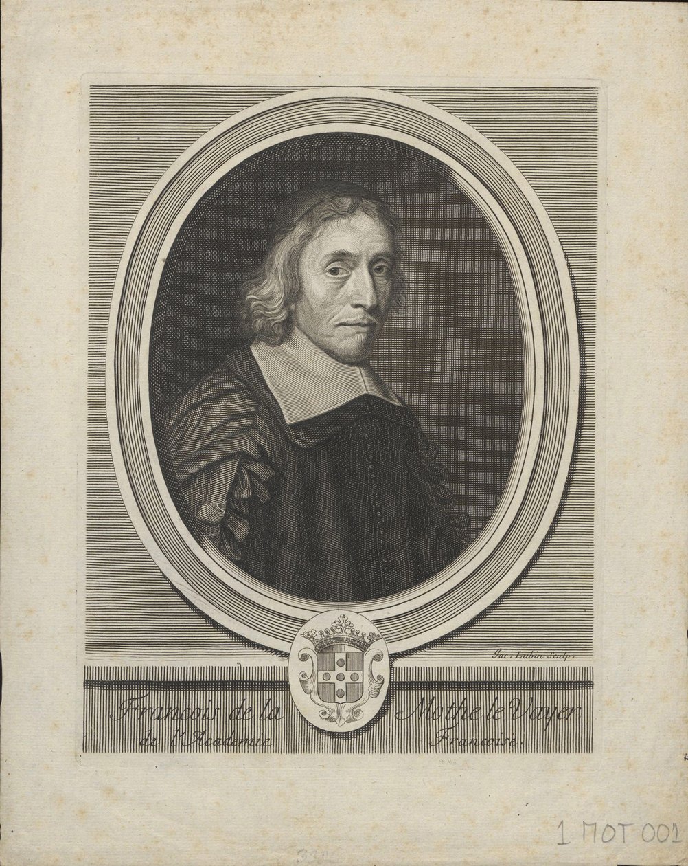Portrett av Francois de La Mothe le Vayer 1588-1672, ca. 1695 av Jacques Lubin