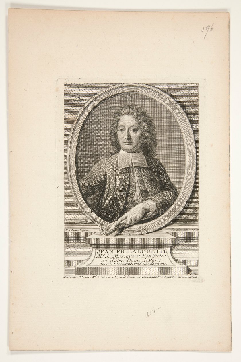 Portrett av Jean François Lalouette av Jacques Nicolas Tardieu