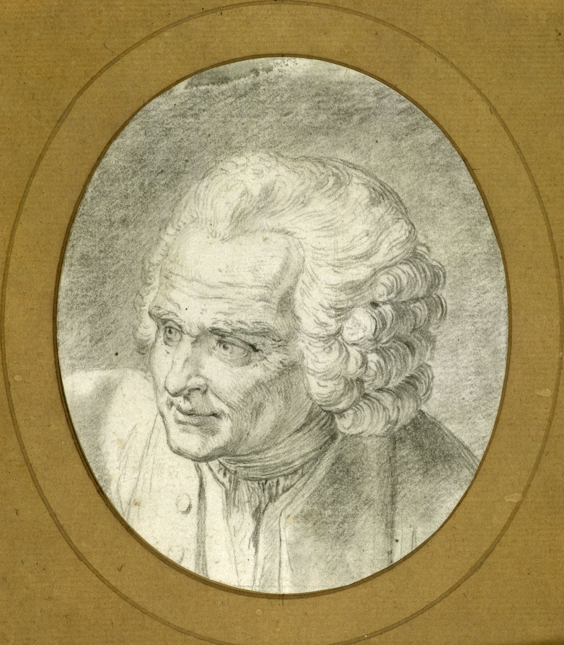 Portrett av Jean-Jacques Rousseau 1712-1778, 1775. av Jacques Philippe Caresme
