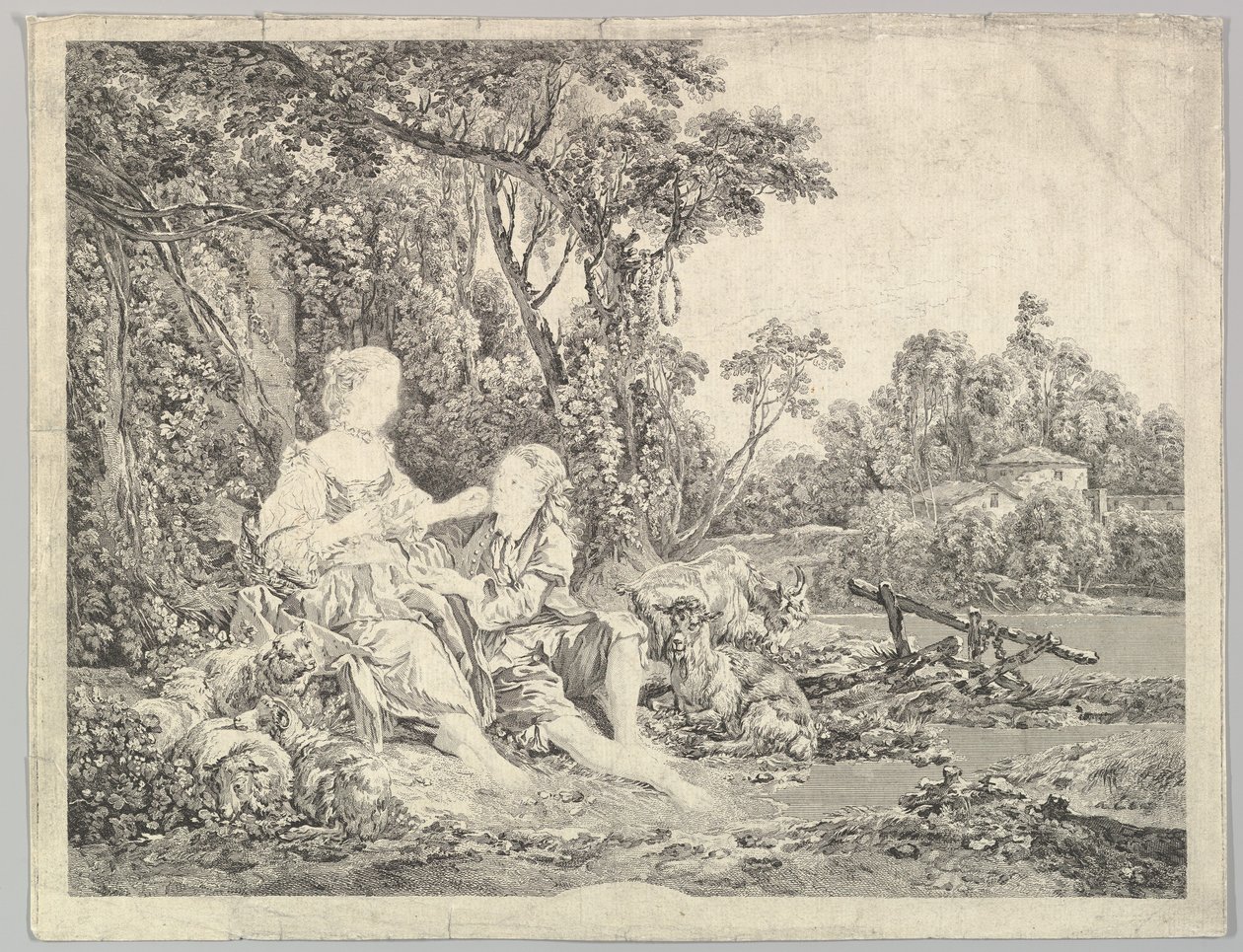 Pensant-ils au Raisin Tenker de på druen, 1700-tallet. av Jacques Philippe Le Bas