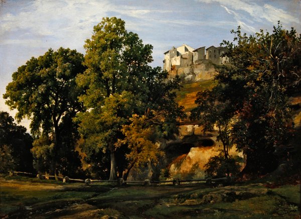 Landskap, utsikt over Marino, 1826 av Jacques Raymond Brascassat