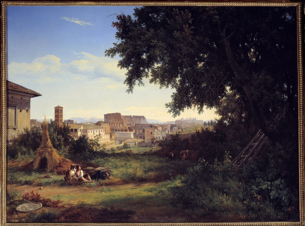 Roma, utsikt over Colisee (Colosseo) Maleri av Raymond Bracassat (1804-1867) 1827 Søn. 0,74x0,99 m Rouen, Museum of Fine Arts av Jacques Raymond Brascassat