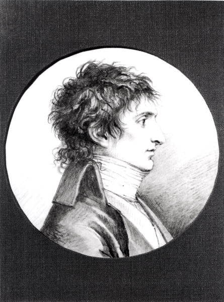 Portrett av Lucien Bonaparte (1775-1840) ca. 1800 (svart kritt på vellum) av Jacques Reattu