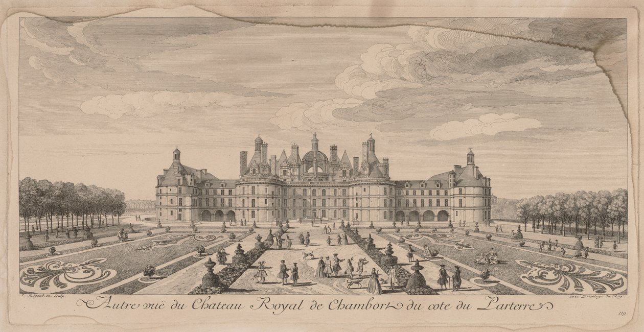 Chateau Chambord fra hagene. av Jacques Rigaud