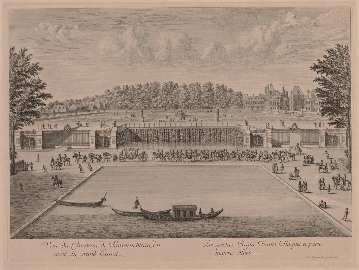 Chateau Fontainebleau fra Canal Grande av Jacques Rigaud