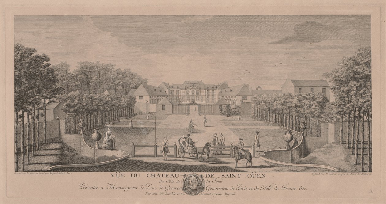 Chateau Saint Ouen fra hoffet. av Jacques Rigaud