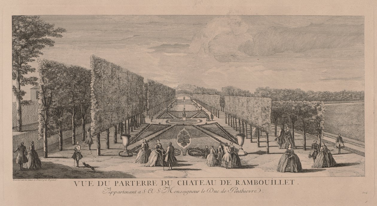 Blomsterhagen til Chateau Rambouillet av Jacques Rigaud