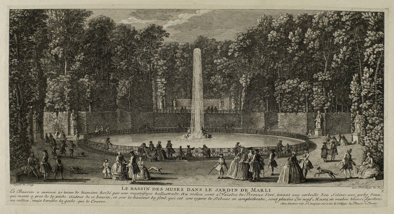 Musenes basseng i hagen i Marly. / 5 av Jacques Rigaud