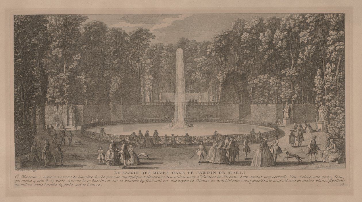 Musebassenget på Marli av Jacques Rigaud