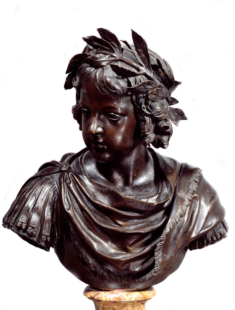 Byste i bronse av Louis XIV (1638-1715) barn sagt til den romerske skulpturen tilskrevet Jacques Sarazin (1592-1660) Før 1643. Paris, Louvre-museet av Jacques Sarazin