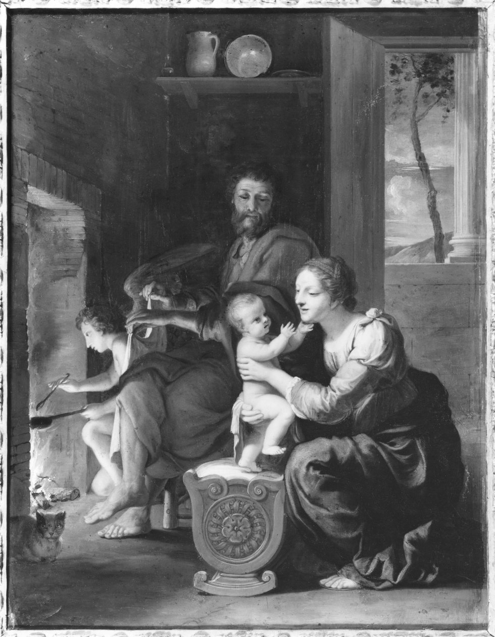 Hellig familie, etter 1650 (olje på kobber) av Jacques Stella