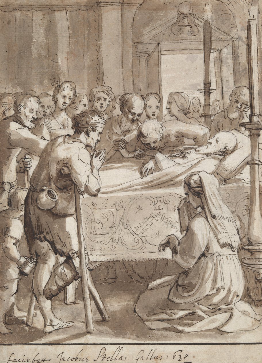 St. Philip besøker et sykehus av Jacques Stella
