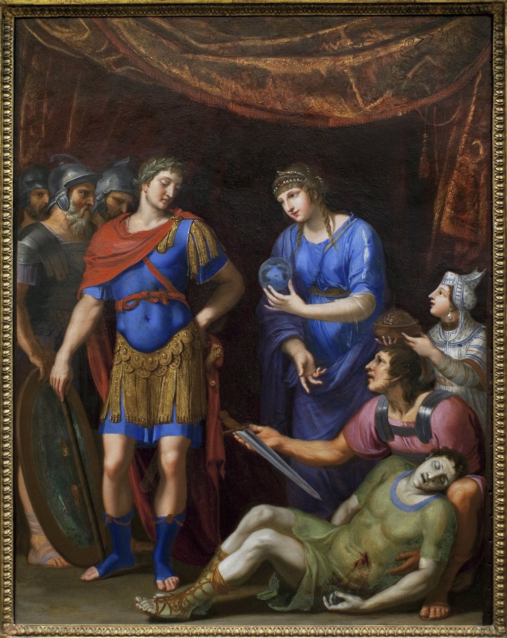 Dødsfallet til Marc Antoine (Marcus Antonius, sønn av Marcus Nepos, 83-30 f.Kr.). Maleri av Jacques Stella (1596-1657), olje på lerret. Art francais fra 1600-tallet. Museum of Fine Arts Budapest (Ungarn). av Jacques Stella
