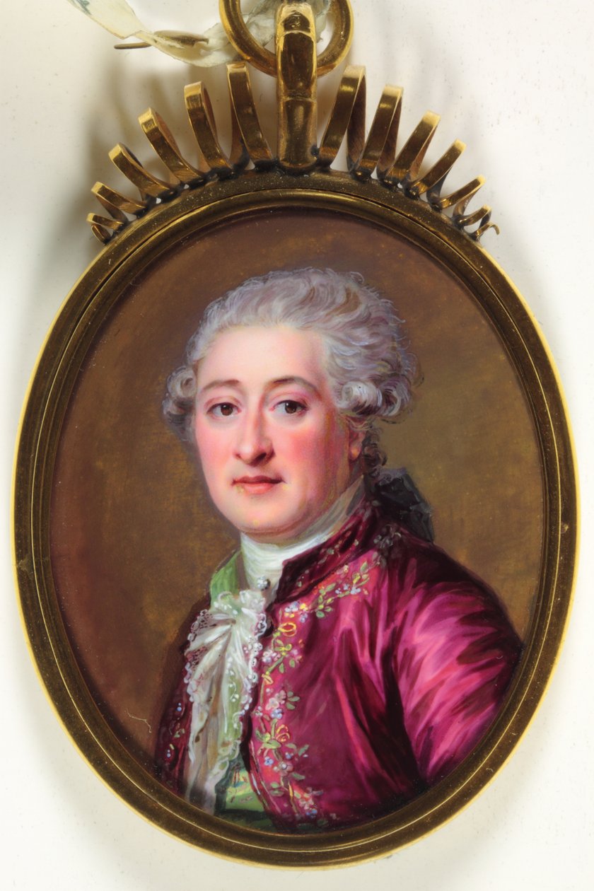 En gentleman kalt Louis-Jean Marie de Bourbon, Duc de Penthievre (emalje) av Jacques Thoron