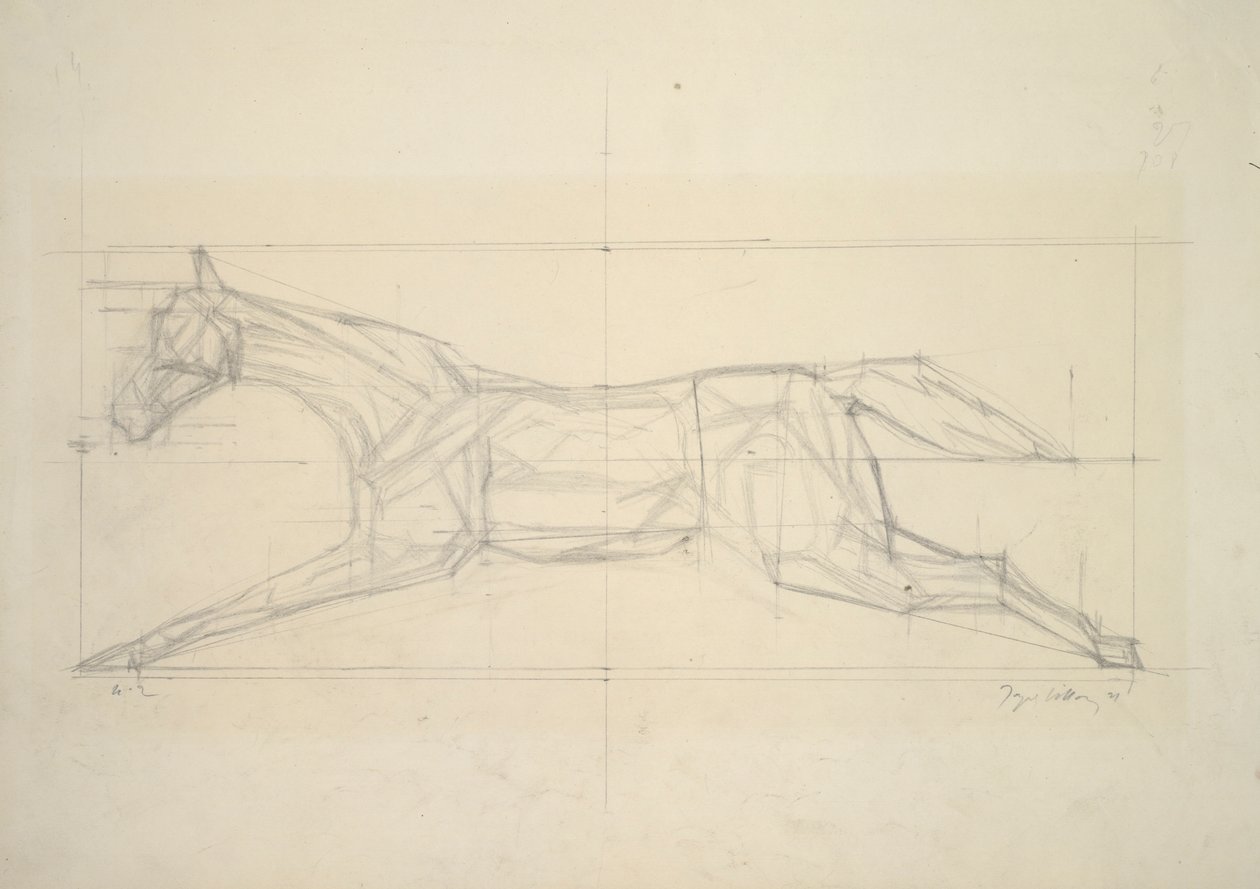 Jockey Series, nr. 2 (hest sett fra siden) av Jacques Villon