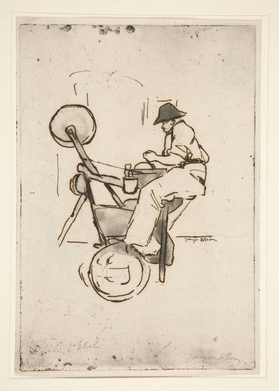 Le r?mouleur (knivsliperen) av Jacques Villon