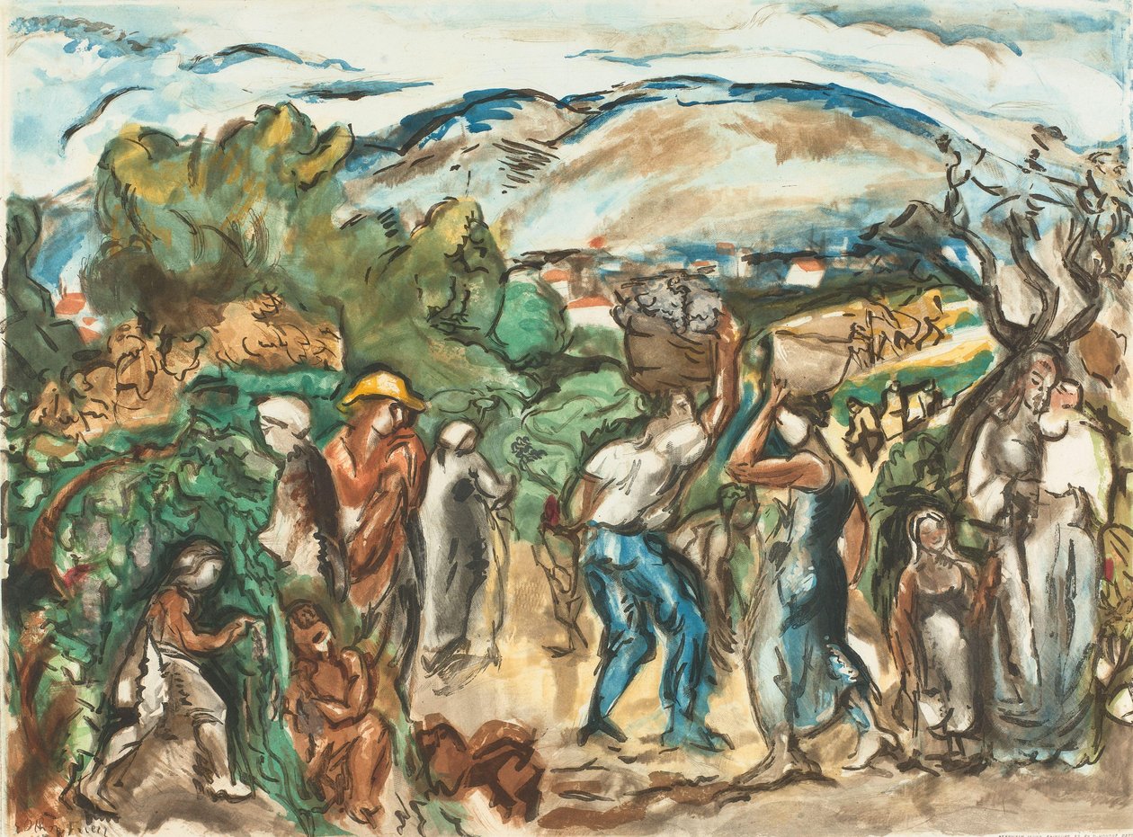Høstefigurer Friesz, Les Vendanges (original tittel) av Jacques Villon