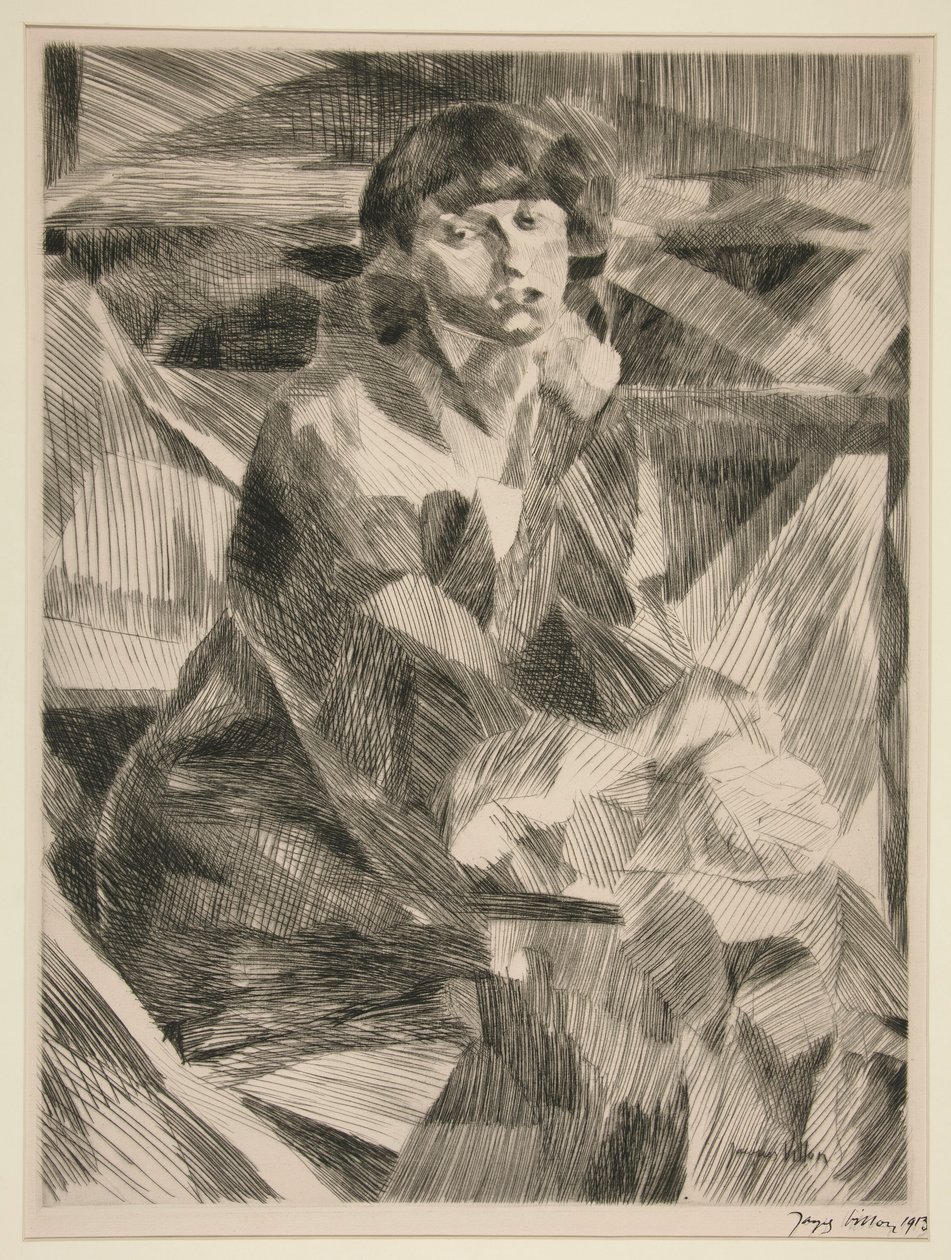 Portrett av en ung kvinne av Jacques Villon
