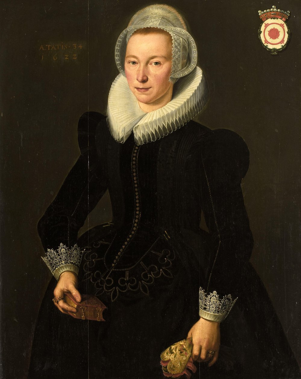 Portrett av Grietje Adriaensdr Grootes (1588-1624) av Jacques Waben (attributed to)
