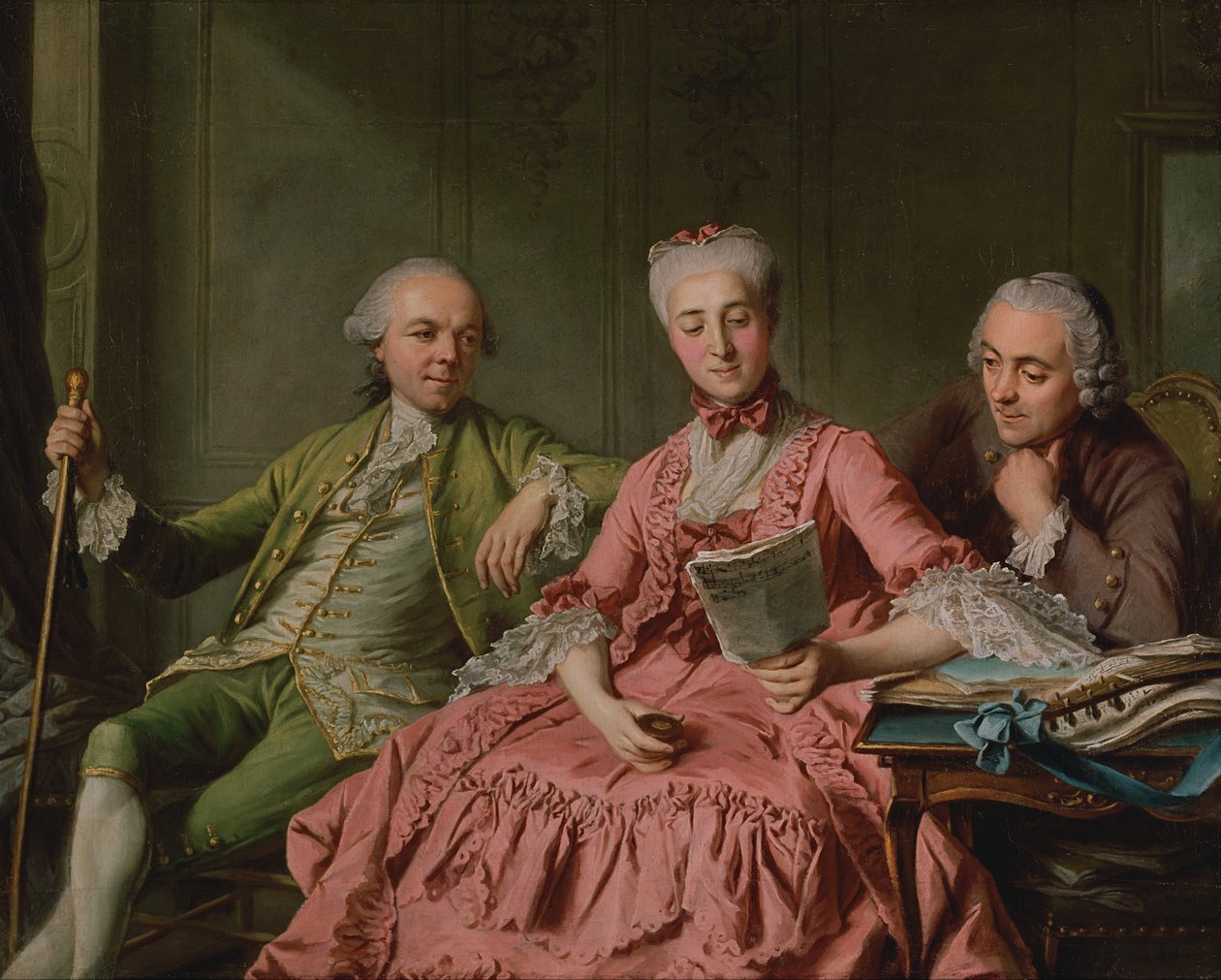 Antatt portrett av Duc de Choiseul og to ledsagere av Jacques Wilbaut