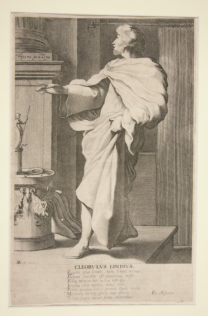 Cleobulus Lindius, #6 fra serien The Seven Wise Men of Greece av Jacques de Gheyn III