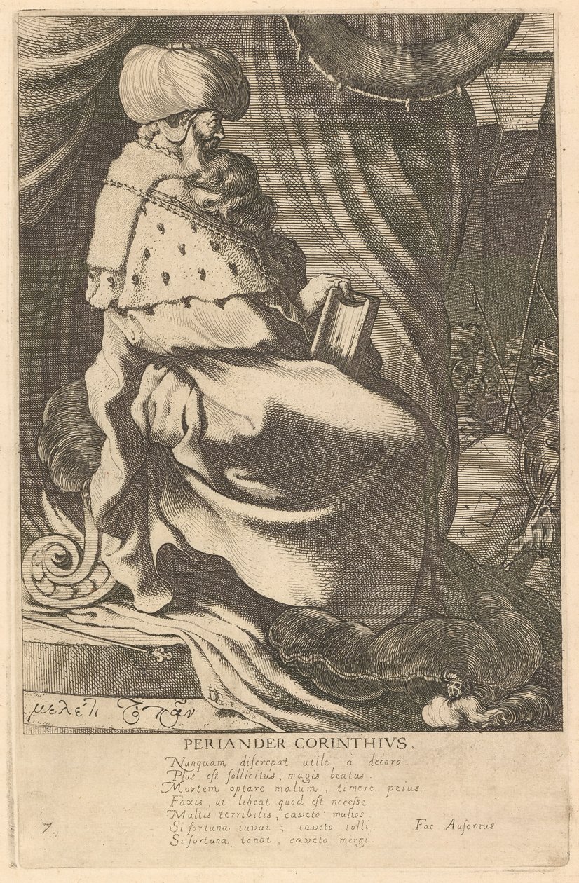 Periander Corinthius, #7 fra serien The Seven Wise Men of Greece av Jacques de Gheyn III