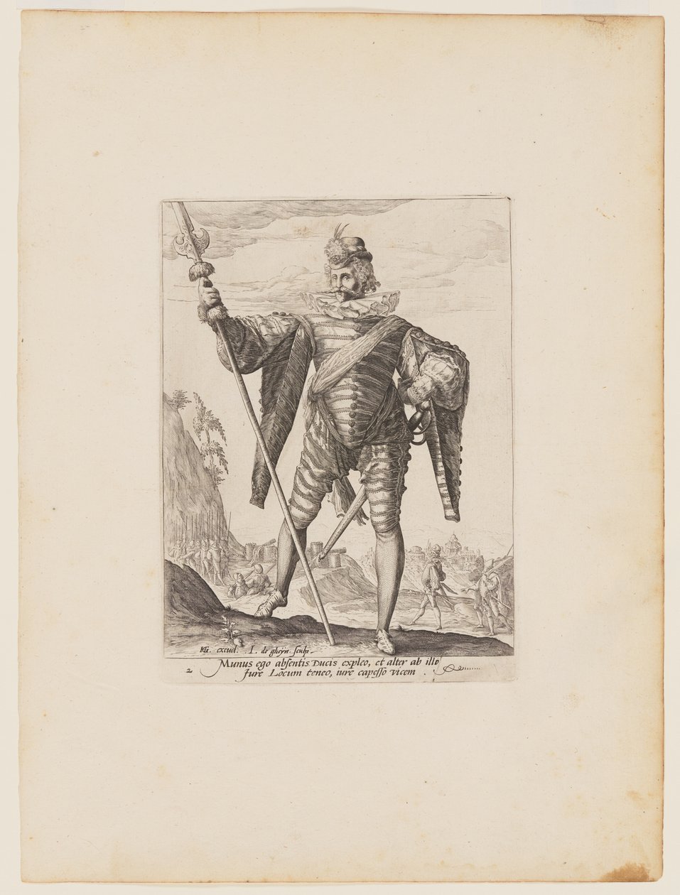 Oberstløytnant, fra offiserer og soldater i livvakten til keiser Rudolf II av Jacques de Gheyn II