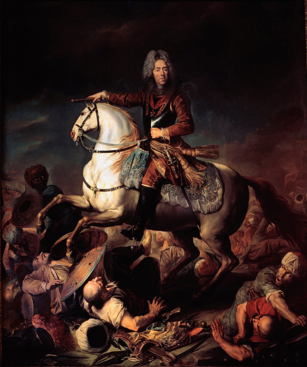Portrett av prins Eugene av Savoie-Carignan (Savoie Carignan, greve av Soissons (1663-1736), kalt Prince Eugene-maleri av Jacob Van Schuppen (1670-1751) Torino fra 1700-tallet, Galleria Sabauda - Portrett av prins Eugene av Savoy Carignan, greve de S av Jacques or Jakobus van Schuppen