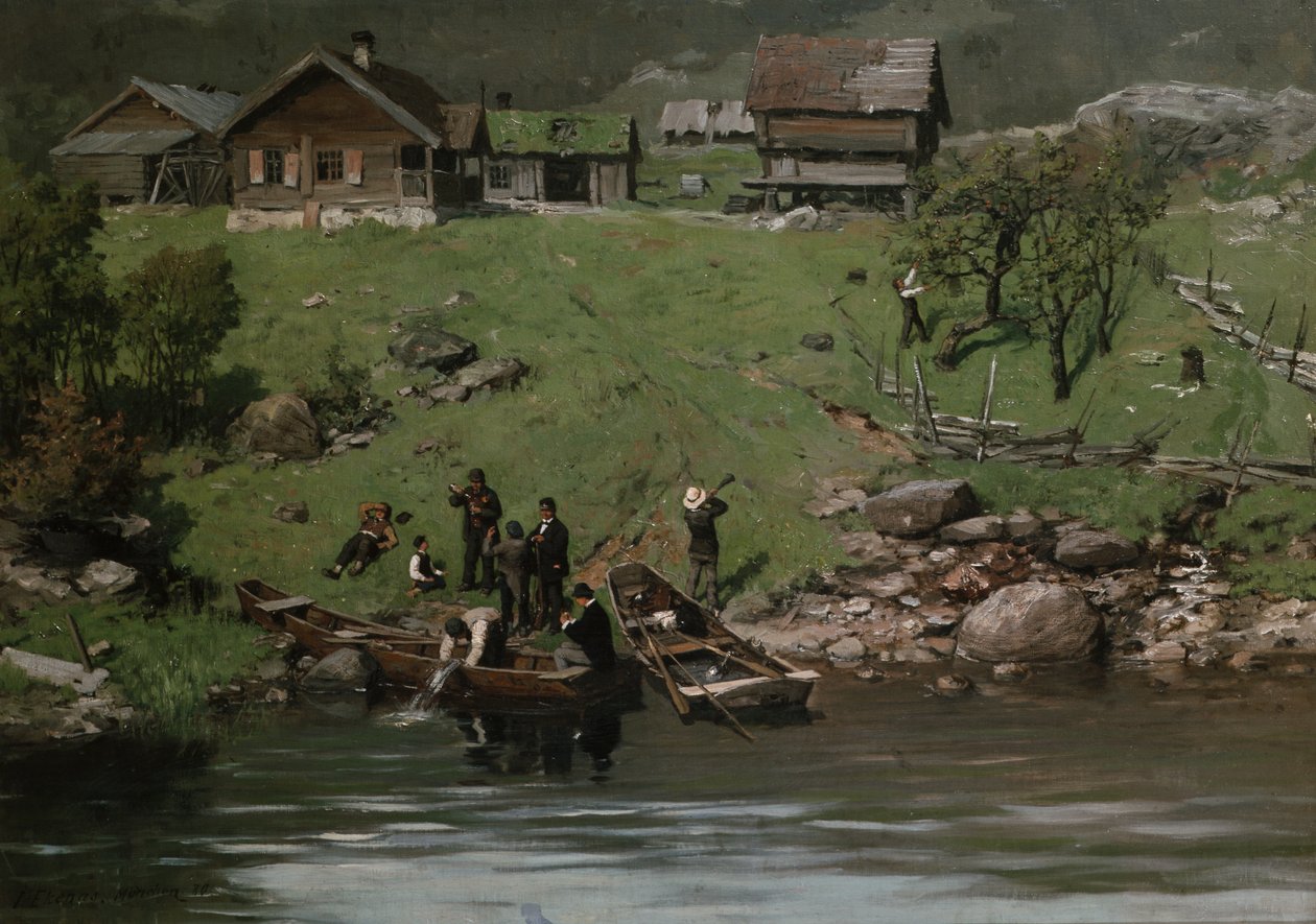 From Kittelsvika at Krøderen av Jahn Ekenaes