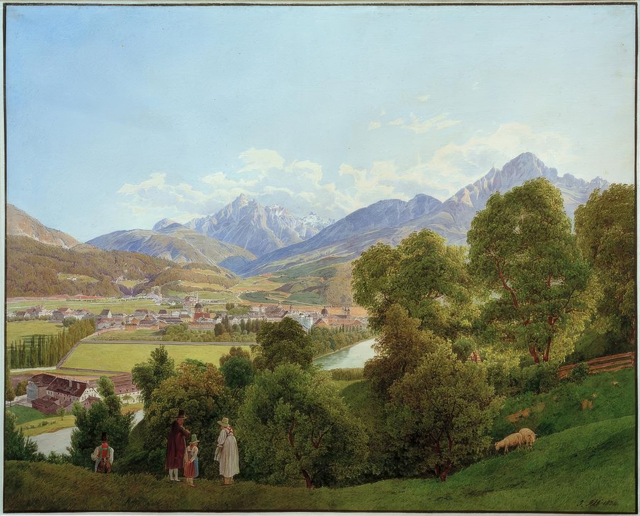 Utsikt over Innsbruck av Jakob Alt
