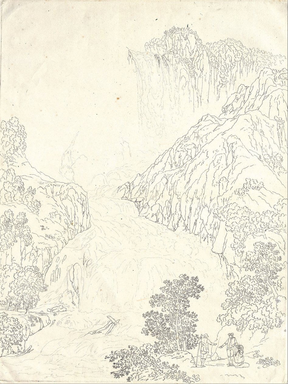 Cascata delle Marmore på Terni av Jakob Philipp Hackert