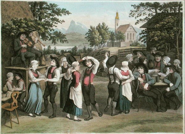 Austrian Village Dance, illustrasjon fra 