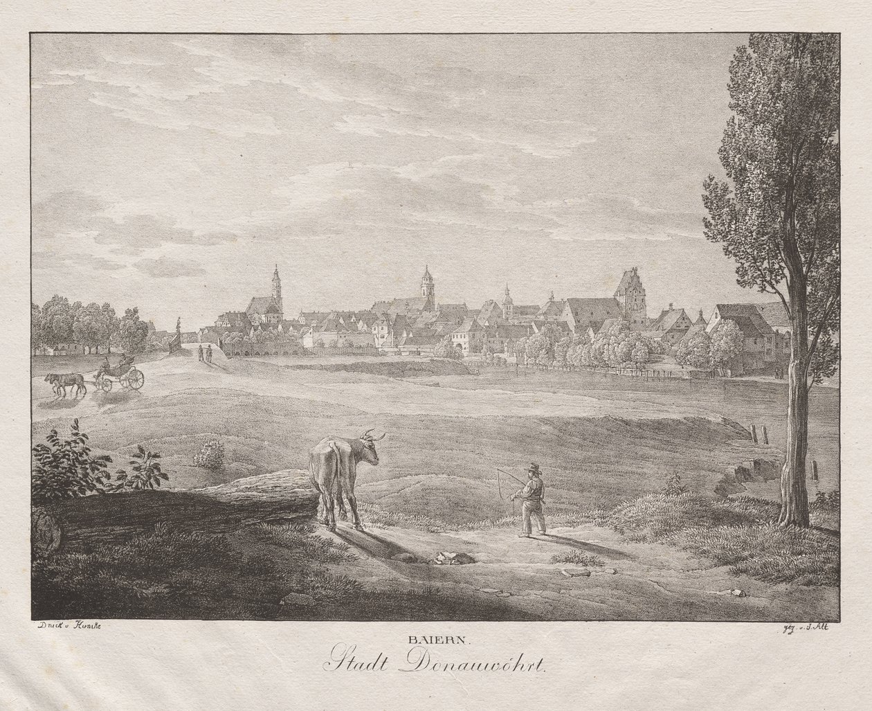 Bayern, byen Donauworth av Jakob Alt