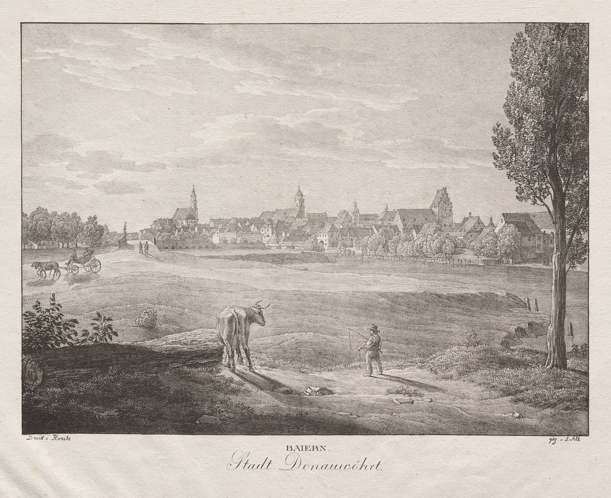 Bayern, byen Donauworth av Jakob Alt