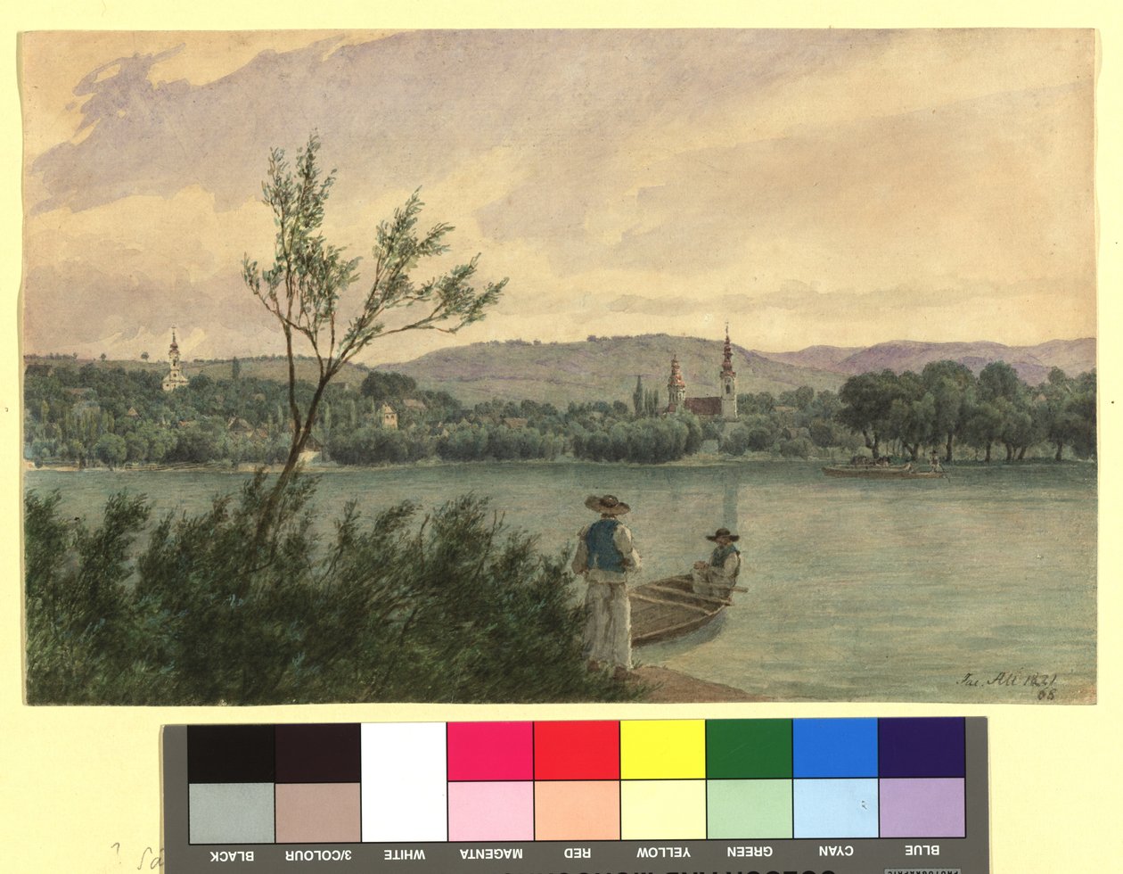 Donauarm med Kamenitz nær Peterwardein av Jakob Alt