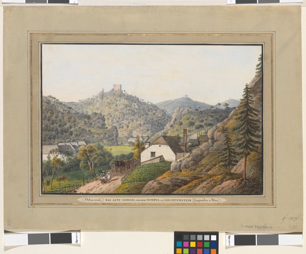 Det gamle slottet og tempelet i Liechtenstein av Jakob Alt
